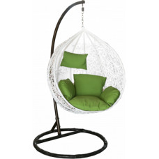 Besk Šūpuļkrēsls ar spilvenu 105cm balts