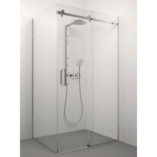 Stikla Serviss dušas stūris Diana Lux, 1200x900 mm, h=2000, hroms/matēts balts stikls