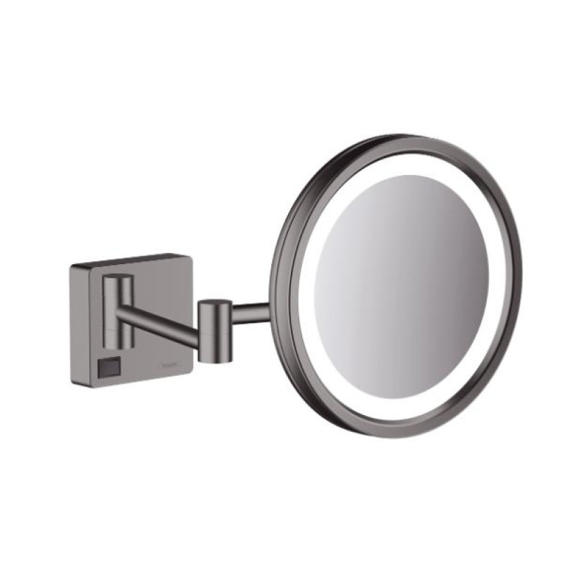 Hansgrohe kosmētiskais spogulis ar apgaismojumu AddStoris, brushed black chrome