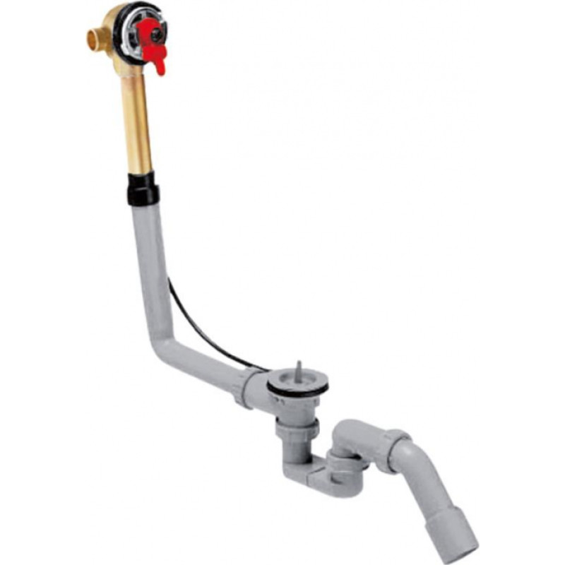 Hansgrohe vannas sifons Exafill, 70x40/50 mm, ar uzpildi, bez dekoratīvās daļas, trose 520 mm, plastmasa/misiņ