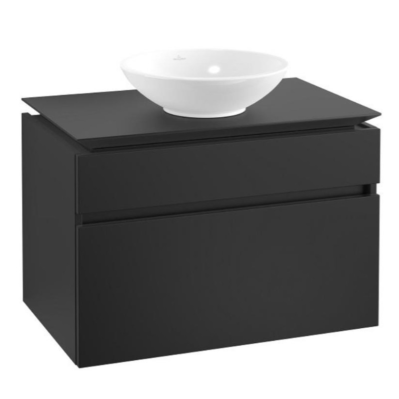 Villeroy & Boch izlietnes skapītis Legato, 800x500 mm, h=550 mm, 2A, matēts melns