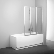 Ravak vannas siena VS3, 1300 mm, h=1400, balts/grape stikls