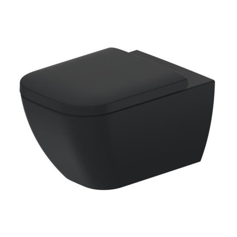 Duravit pods Happy D.2 Rimless, stiprināms pie sienas, 365x540 mm, Durafix, anthracitre/anthracite matt