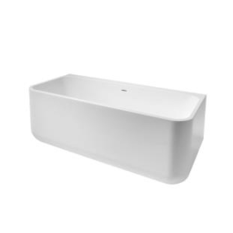 Balteco vanna Gamma, 1600x710 mm, matēta balta akmens masas