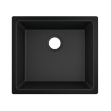 Hansgrohe virtuves izlietne S510-U450, 1 bļoda, 500x450 mm, zem virsmas, graphite black