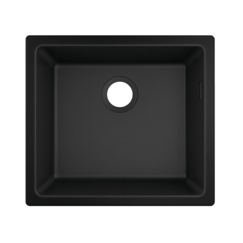 Hansgrohe virtuves izlietne S510-U450, 1 bļoda, 500x450 mm, zem virsmas, graphite black