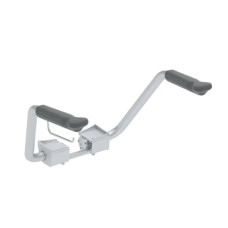 IFO roku balsts podiem, ar diviem tualetes papīra turētājiem, balti