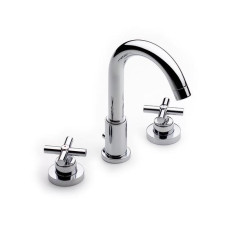 Roca izlietnes maisītājs Loft, ar pop-up, 3 caurumu, uz virsmas, hroms