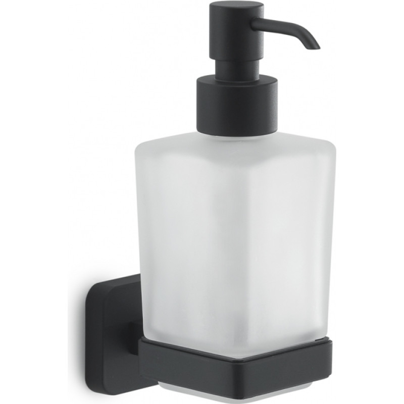 Gedy šķidro ziepju trauks ar turētāju Tonga, matēts melns