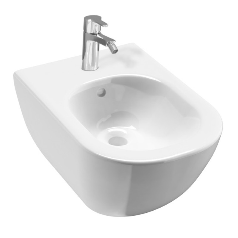 Jika bidē Mio New, stiprināms pie sienas, 360x530 mm, balts