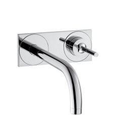 Hansgrohe iebūvējamā izlietnes maisītāja Axor Uno² virsapmetuma daļa, 2 caurumu, iztece 225 mm, no sienas, hro