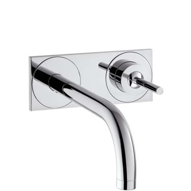 Hansgrohe iebūvējamā izlietnes maisītāja Axor Uno² virsapmetuma daļa, 2 caurumu, iztece 225 mm, no sienas, hro