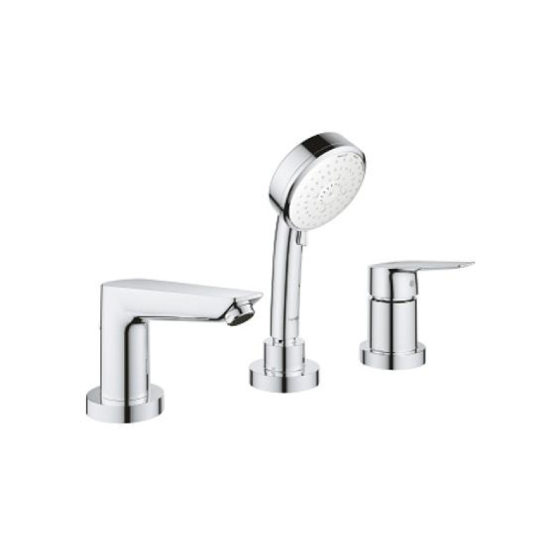 Grohe BauEdge Vannas maisītājs, 3 caurumu, uz virsmas, hroms
