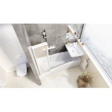 Ravak vannas siena VS3, 1300 mm, h=1400, balts/caurspīdīgs stikls