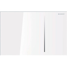 Geberit taustiņš Sigma70, 240x158 mm, 80 mm skalojamā kaste, balts stikls
