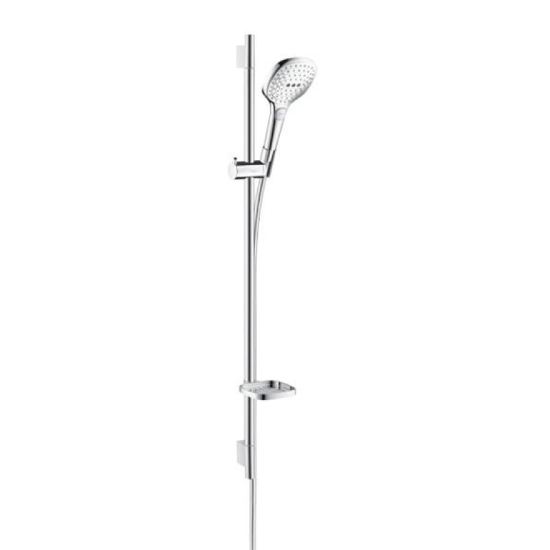 Hansgrohe rokas dušas komplekts Raindance Select E 120 3jet Unica`S Puro, 650 mm, balts/hroms