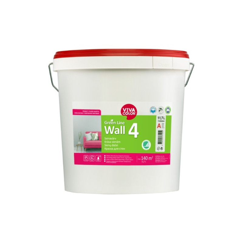 Vivacolor Wall 4 A Sienas krāsa, pilnīgi matēta 11.7L