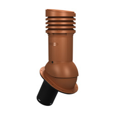 Wirplast NORMAL EVO ventilācijas izvads D125, ar elektrisko ventilatoru - Ķieģeļsarkans