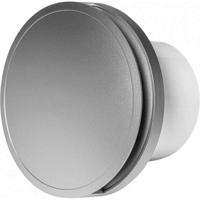 Europlast elektroventilators, apaļš E-EXTRA, Ø125mm ar noslēgvāku, lodīšu gultni, sudraba