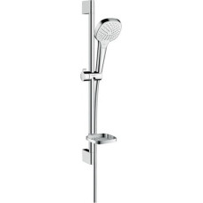 Hansgrohe Croma Select E Vario/Unica'Croma 0.65m dušas komplekts ar ziepju trauku, balts/hroms - gab.