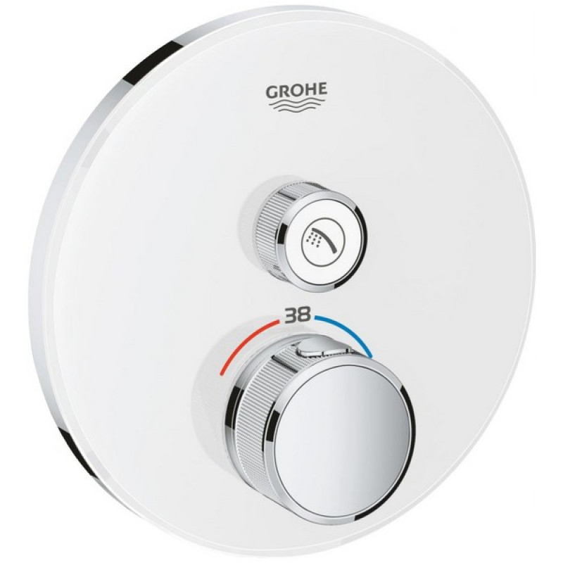Grohe Grohtherm SmartControl dušas termostata virsapmetuma daļa, 1 režīms, balts - gab.