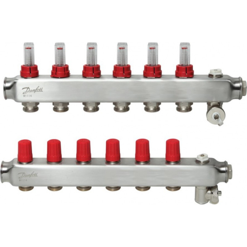 Danfoss SSM-6F kolektors ar plūsmas mērierīci, 6+6,1