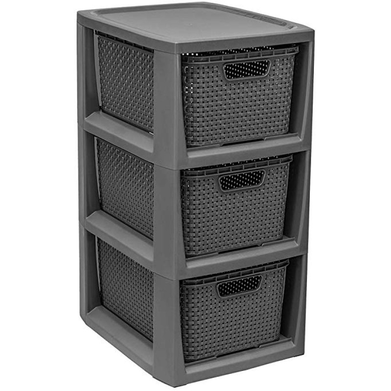 Branq WC plaukts, trīsstāvīgs, pelēks