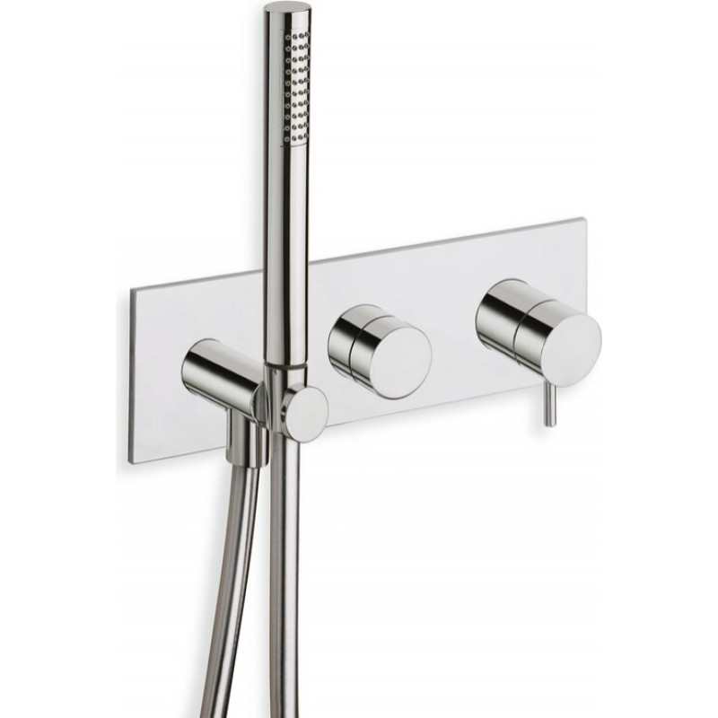 Cristina iebūvējamā dušas maisītāja Tricolore Verde virsapmetuma daļa, no sienas, ar 2 ceļu pārslēdzēju, matē