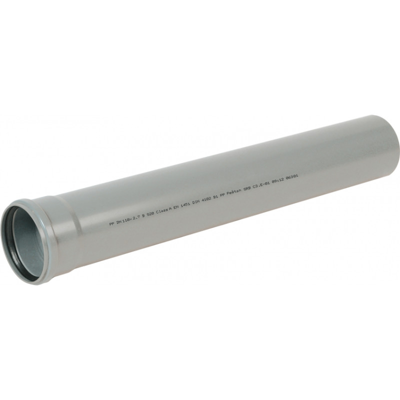 Peštan HTEM Iekšējās kanalizācijas caurule, SDR41, DN110mm, 2m