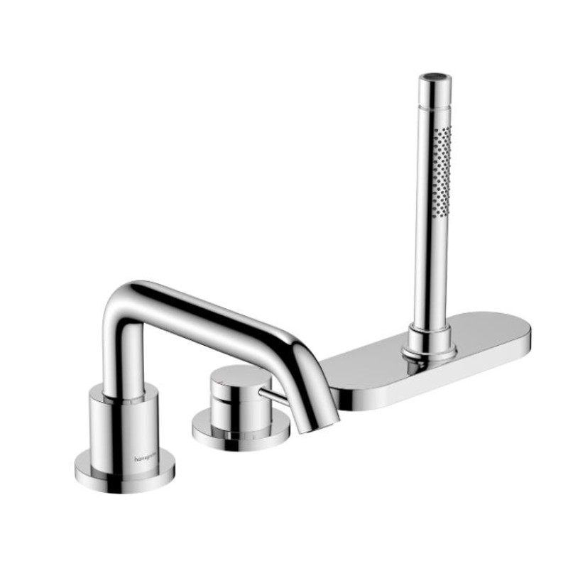 Hansgrohe iebūvējamā vannas maisītāja Tecturis S virsapmetuma daļa, 3 caurumu, uz virsmas, hroms