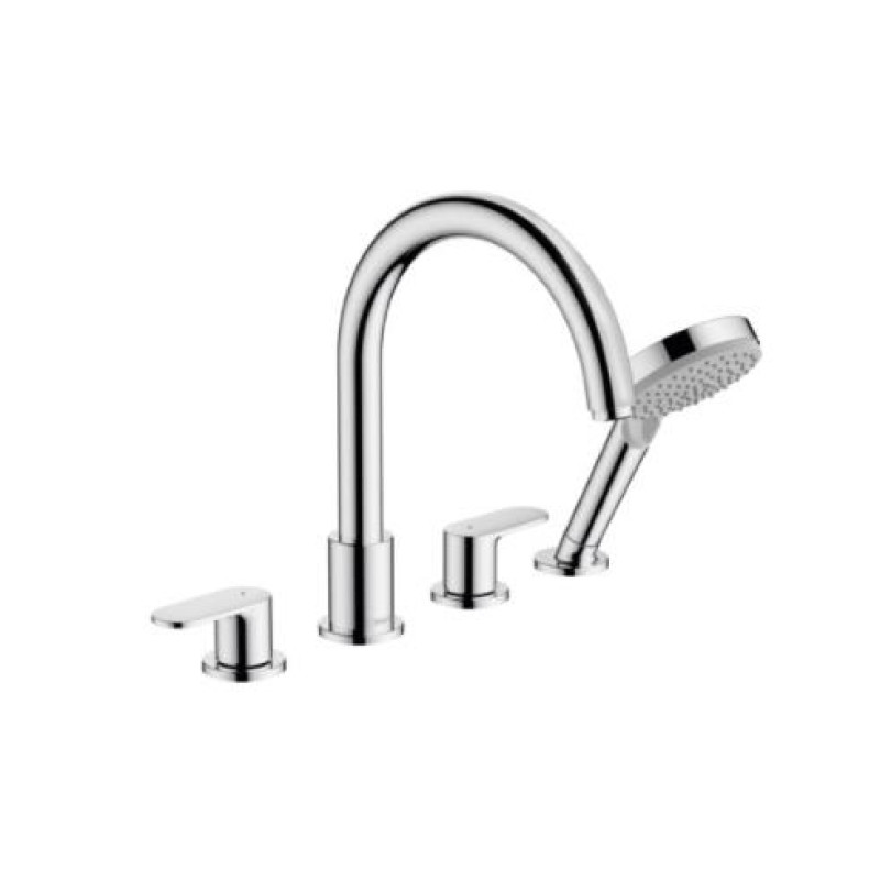 Hansgrohe iebūvējamā vannas maisītāja Vernis Blend virsapmetuma daļa, 4 caurumu, uz virsmas, hroms