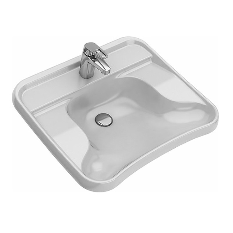 IFO izlietne Care, 660x575 mm, ar fiksētiem kronšteiniem, balta