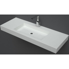 Vispool izlietne, 1200x450 mm, balta akmens masas