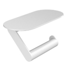 Hansgrohe tualetes papīra turētājs ar plauktu WallStoris, matēts balts