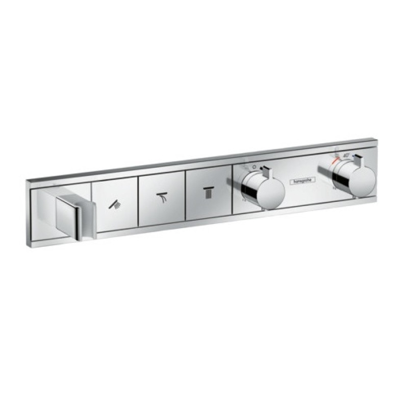 Hansgrohe iebūvējamā termostata RainSelect virsapmetuma daļa, ar 3 izejām, hroms