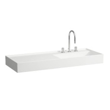 Laufen izlietne Kartell, 1200x460 mm, bez pārplūdes, bļoda labā pusē, balta SaphirKeramik
