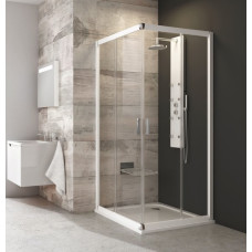 Ravak dušas stūris BLRV2, 800x800 mm, h=1900, spīdīgs/caurspīdīgs stikls