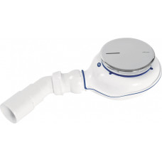 Radaway dušas paliktņa sifons, d=90x40/50 mm, plastmasa, balts/hroms