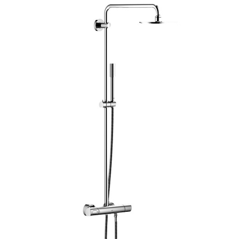 Grohe dušas sistēma ar termostatu Rainshower 210, rokas duša Sena Stick, hroms