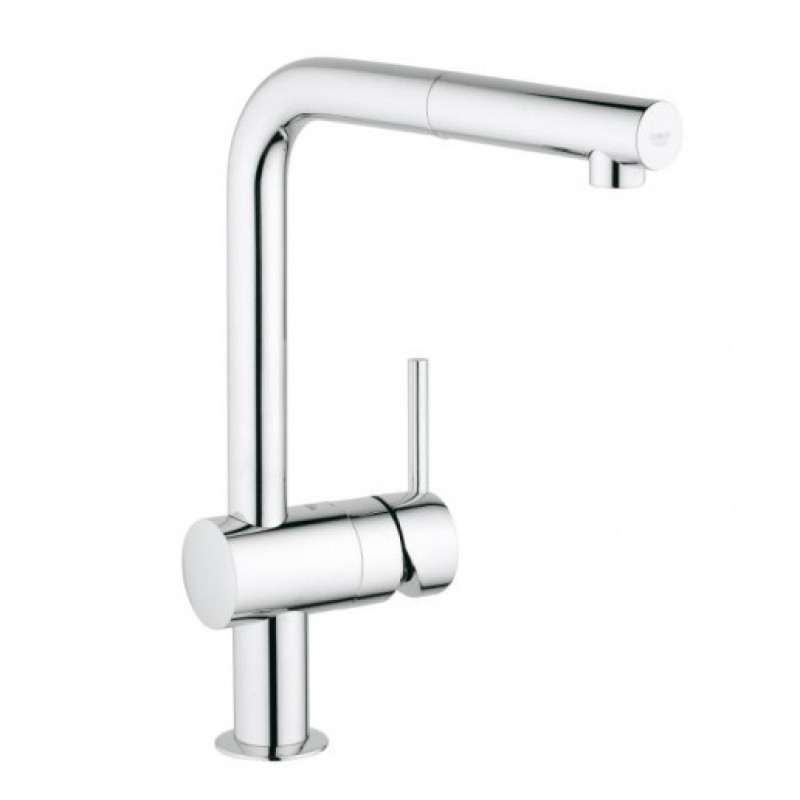 Grohe virtuves izlietnes maisītājs ar izvelkamu dušu Minta, hroms