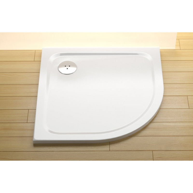 Ravak dušas paliktnis Elipso Pro Chrome, 800x800 mm, r=500 mm, balts