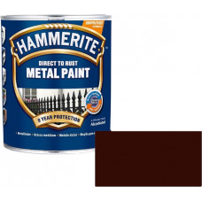 Hammerite Smooth Spīdīga aizsargkrāsa metāla virsmām, gluda virsma, tumši brūna 0.75L