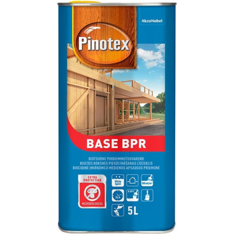 Pinotex Base BPR Biocīds koksnes piesūcināšanas līdzeklis, bezkrāsains 5L