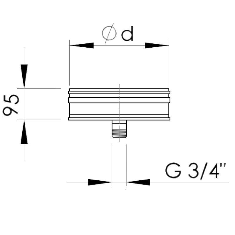 Almeva Kondensāta savācējs ar vertikālu izvadu EW/150 - gab.