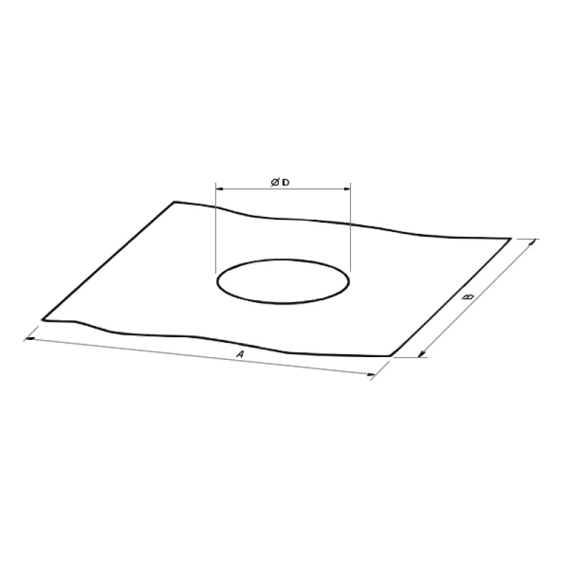 Almeva Manžete 200x200mm DW25/80-150 - gab.