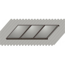 Wolf AluPlus jumta montāžas komplekts 3 kolektoriem - kompl.