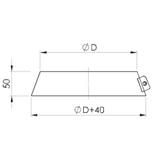 Almeva Lietus aizsardzības nosegrozete DW25/130 - gab.