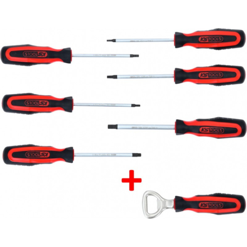 Kstools 6 daļu skrūvgriežu komplekts KS TOOLS Torx ar piederumu