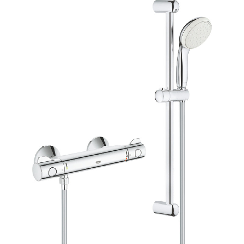 Grohe dušas termostats Grohtherm 800 ar dušas komplektu 600 mm, hroms