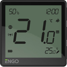 Engo Controls termostats ZigBee terostat, Lition battery, black